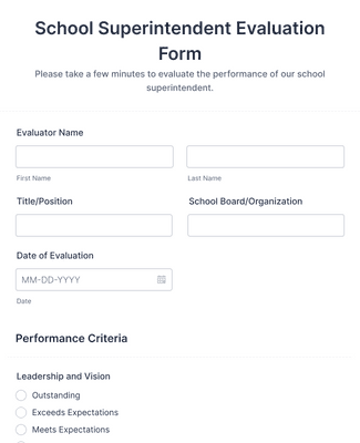 School Superintendent Evaluation Form Template Jotform   School Superintendent Evaluation Form B3eaaecb045556c9addc80a60afa77cb Classic 