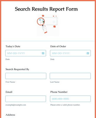 Search Results Report Form Template | Jotform