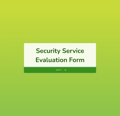 Form Templates: Security Service Evaluation Form
