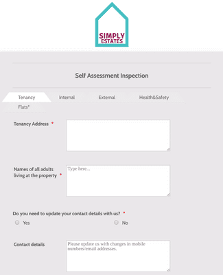Form Templates: Self Assessment Property Inspection