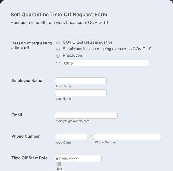 Time Clock Correction Form Template JotForm