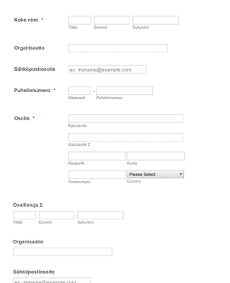 Seminaariin ilmoittautumislomake