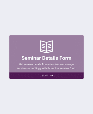 Form Templates: Seminar Details Form