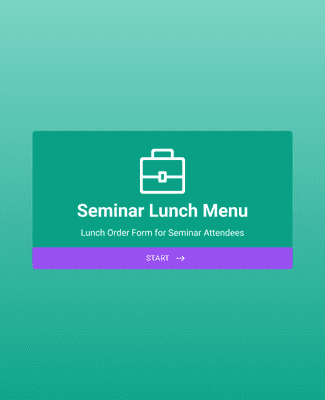 Form Templates: Seminar Lunch Menu
