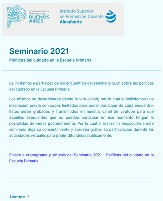 Form Templates: Seminario 2021