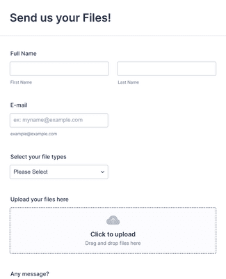Form Templates: Send your Files Form