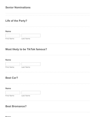 Committee Nomination Form Template | Jotform