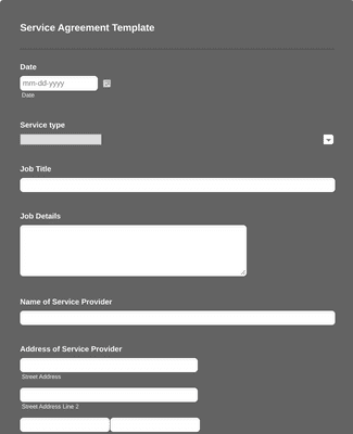 Form Templates: Service Agreement Template