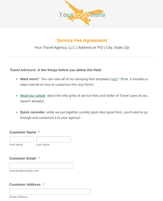 Service Fee Agreement Template