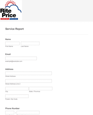 Service Report Form Template | JotForm