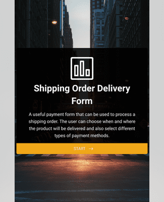 Form Templates: Shipping Order Payment Form