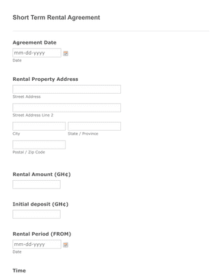 Template short-term-rental-agreement