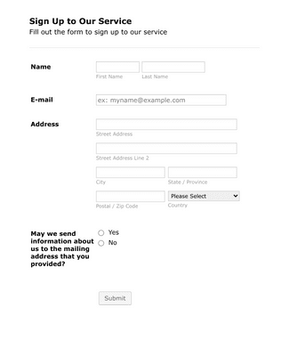 Sign Up Form Template | Jotform
