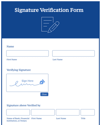 Signature Verification Form Template | Jotform