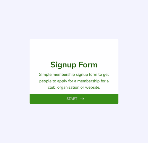 Form Templates: Signup Form