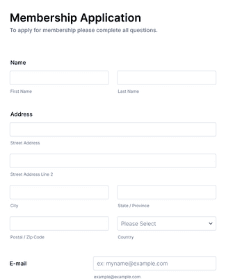 Form Templates: Signup Form