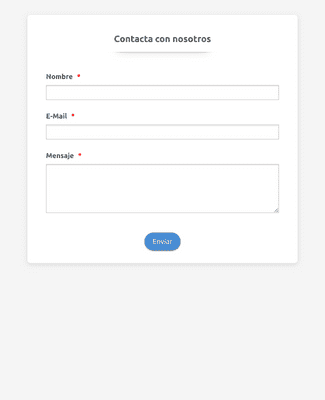Simple Contact Form in Spanish