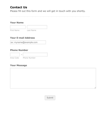 Template-simple-contact-form-service