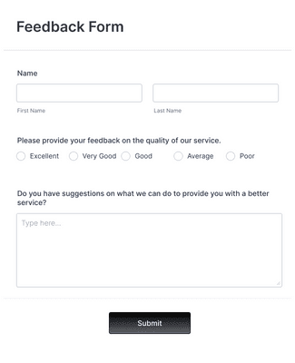 Simple Feedback Form Template | Jotform