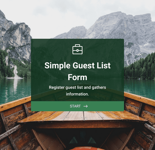 Form Templates: Simple Guest List Form