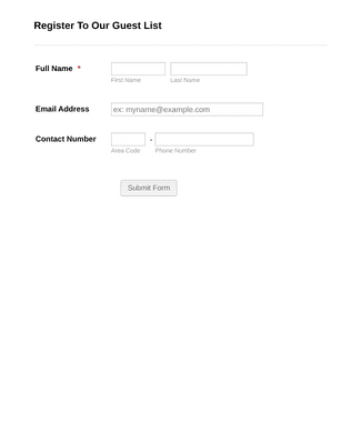 Hotel Guest Registration Form Template | Jotform