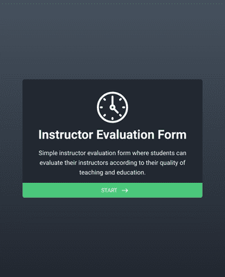 Form Templates: Simple Instructor Evaluation Form