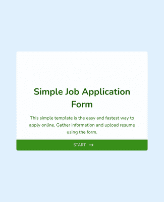 Form Templates: Simple Job Application Form