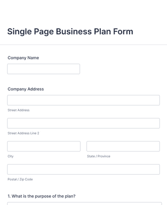 business plan template jotform