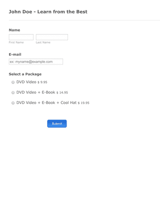 Single Product Order Form Template | Jotform