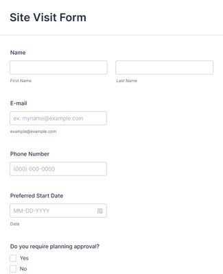 site visit form