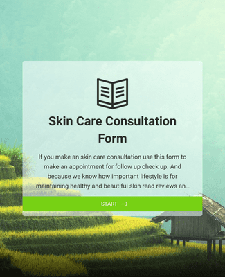 Form Templates: Skin Care Consultation Form