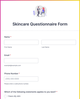 Form Templates: Skincare Questionnaire