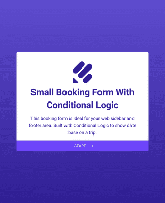Small Booking Form with Conditional Logic