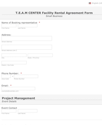 Form Templates: Small Business Facility Rental Agreement 