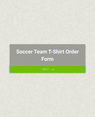 Form Templates: Soccer Team T Shirt Order Form