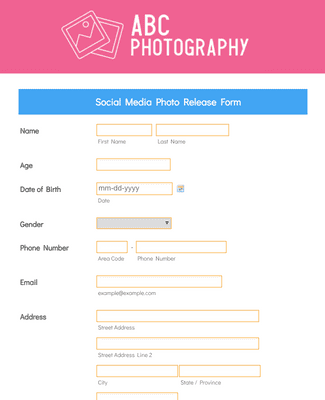 Photo Print Release Form Template | Jotform Photo Print Release Form Template | Jotform