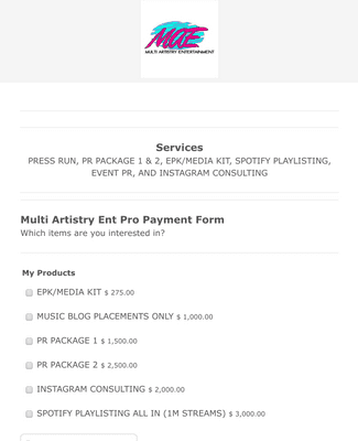 Social Media Service Order Form Template | Jotform