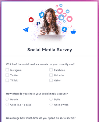 Form Templates: Social Media Survey