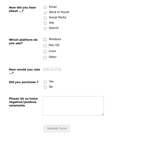 App Survey Form Template | Jotform