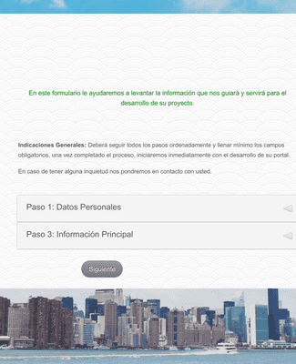 Form Templates: Solicitud de Información para Desarrollo de Proyecto Web