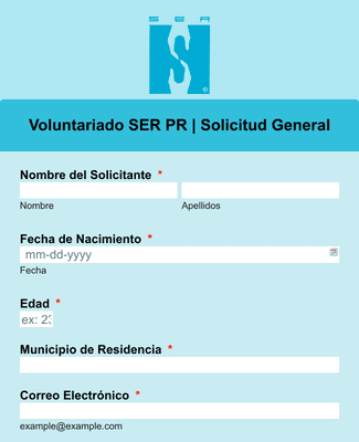 Form Templates: Solicitud General de Voluntariado