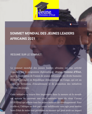 Form Templates: Sommet Mondial Des Jeunes Leaders Africains
