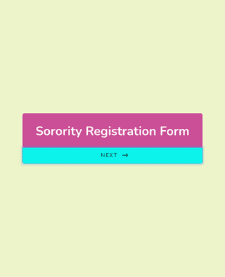 Form Templates: Sorority Registration Form