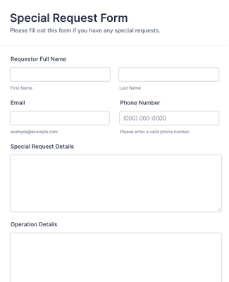 Special Request Form Template | Jotform