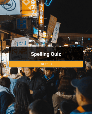 Form Templates: Spelling Quiz