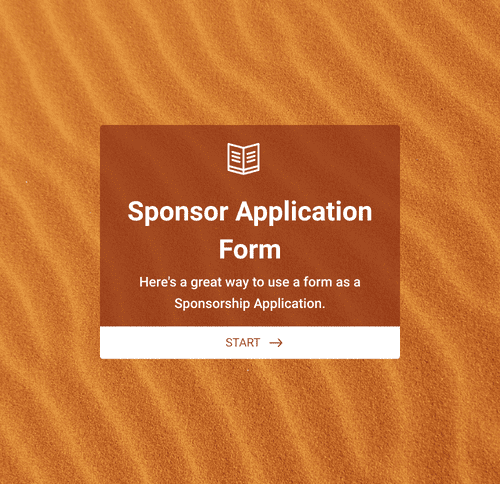 Form Templates: Sponsor Application Form