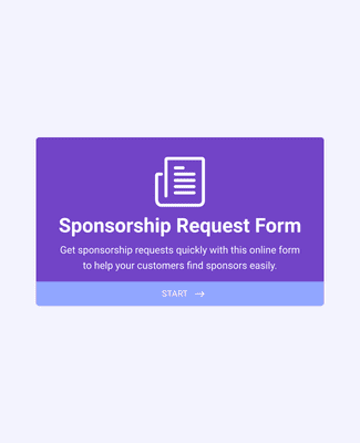Form Templates: Sponsorship Request Form