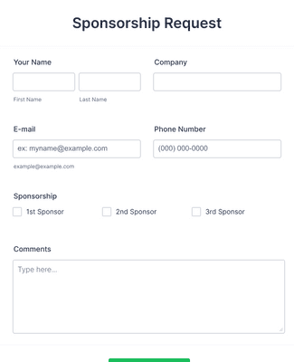 Form Templates: Sponsorship Request Form