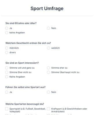 Sport Umfrage