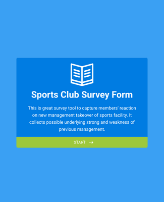 Form Templates: Sports Club Survey Form